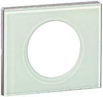 Рамка универсальная Legrand Celiane Corian 1-м. стекло смальта белая глина картинка